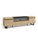 Skraut Home TV-kast, tv-meubel, opslag, 200 x 57 x 35 cm, voor tv's tot 203 cm (80 inch), elektrische open haard, industrieel design, moderne stijl, eiken en zwart