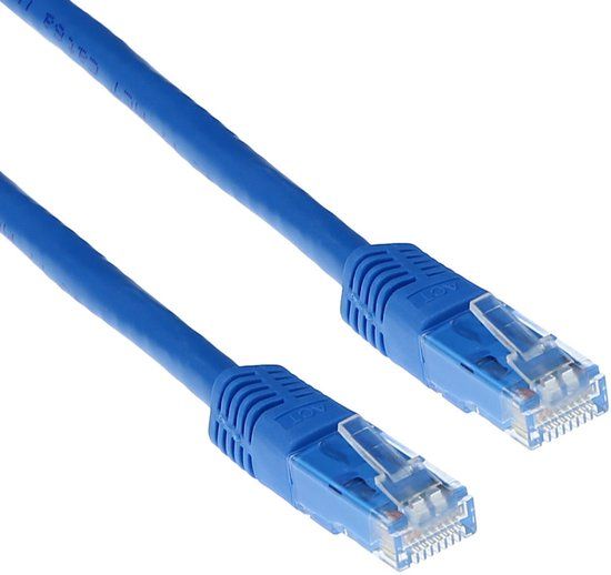 ACT Blauwe 15 meter U/UTP CAT5E patchkabel met RJ45 connectoren IB5615