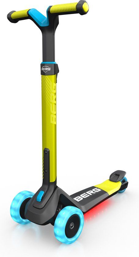 BERG Nexo Kinderstep - Lime - Opvouwbaar - LED wielen - 2-12 jaar