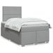 Maison Exclusive - Lit boxspring avec matelas, gris clair, 120x200 cm, rembourré
