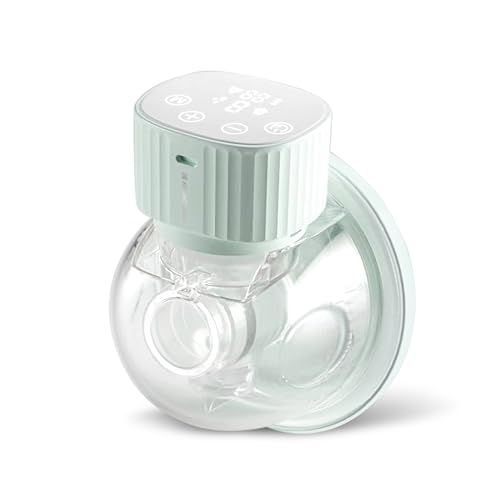 KikkaBoo NOA Elektrische borstkolf, draagbaar, handsfree, 3 modi en 9 standen, led-display, geheugenfunctie, gemakkelijk te reinigen, mint