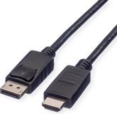 Roline DisplayPort Kabel DP - HDMI, M/M, zwart, 3 m