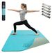 Yogamats Tapis d'entraînement TPE 183 x 91 cm 6 mm d'épaisseur Extra large Antidérapant des deux côtés Vert