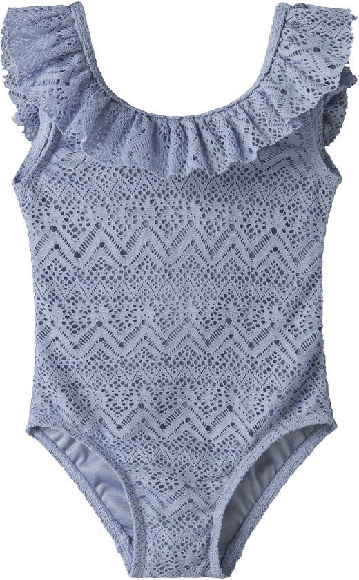 LIL' ATELIER NAME IT - NMFFELINE SWIMSUIT LIL - Zen Blue - Maat 116