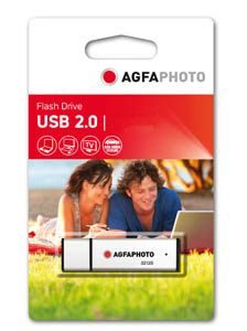 AgfaPhoto 10513 USB Flash Drive - 16GB - White