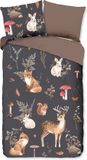 Pure dekbedovertrek herfst dieren - 1 persoons 140x200/220 cm - Multi - Microvezel