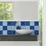 Ambiance Sticker Muurstickers - Zelfklevende tegelmuurstickers voor keuken en badkamer - 9 Boheemse tegelstickers van YUMTAX - 9 stickers 10x10cm