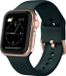 By Qubix - Soft siliconen bandje met gespsluiting - Donkergroen - Geschikt voor Apple Watch 38mm / 40mm / 41mm / 42mm