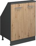 Vicco R-Line Keukenkast voor schuine wand – 60 cm met 2 deuren Artisanaal eiken/antraciet