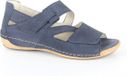 Waldläufer Waldlaufer - 342025-H-Heliett - Blauwe Nubuck Sandalen met Hak - Maat 38.5