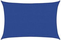 vidaXL Zonnezeil 160 g/m² rechthoekig 3,5x5 m HDPE blauw