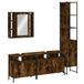 Maison Exclusive - Ensemble de meubles de salle de bain 4 pièces en bois composite chêne fumé