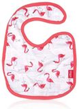 Nûby Katoenen slabbetje met schoudersluiting - Roze - Flamingo - 0m+