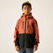 Regatta Kinderjas Highton met capuchon en panelen, waterdicht, Rood, 3-4 jaar