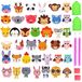 Diamond painting - Kit enfant - 39 animaux - Autocollants mosaïque - 5D - Dès 4 ans