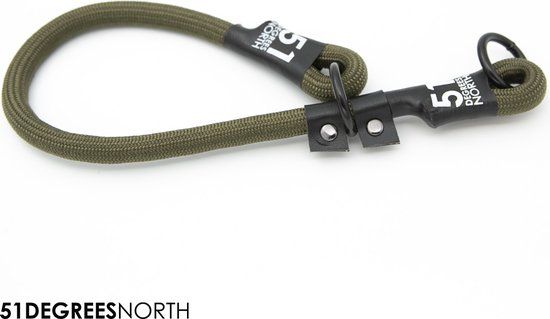 51 Degrees North Wanderful Collar Nylon Rope Khaki 50-65cmx12mm