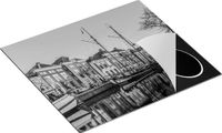 Chefcare Inductie Beschermer Groningen Hoge der A Haven - Zwart Wit - 57,6x51,6 cm