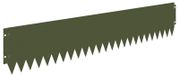vidaXL Bordure de pelouse, 20 pièces, 103 x 20 cm, acier, vert olive
