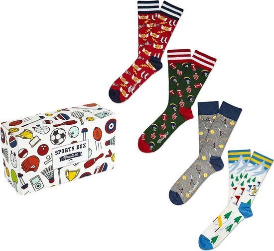 Moustard sokken sports giftbox 4P multi - 41-46