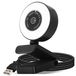 Avizar, universele webcam met full HD ringlamp (1080p) en microfoon, zwart