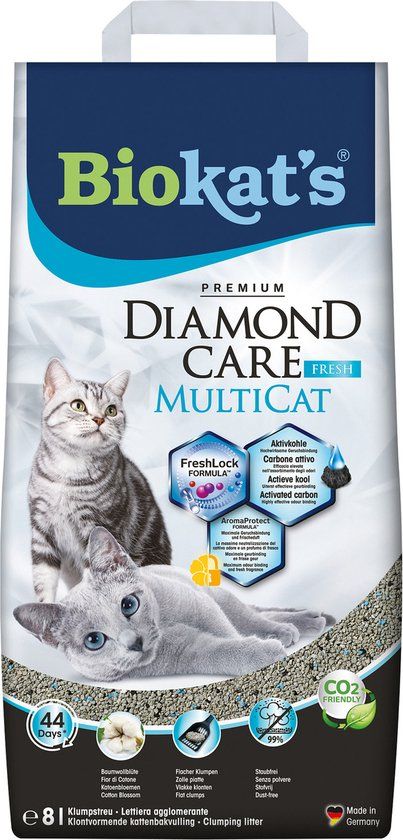 Biokat's Diamond Care Multicat - Kattenbakvulling - 8 l