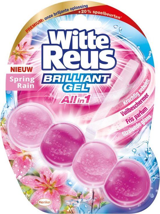 Witte Reus Toiletblok Brilliant Gel Spring Rain