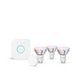 Philips Hue White and Color ambiance Essential starter kit: 3 ampoules connectées GU10 (345 lm) + bouton connecté