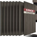 tectake® Akoestische Panelen - Set van 8 - Eiken Grijs