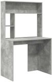 vidaXL Bureau Beton Grijs 91 x 50 x 149 cm Bewerkt Hout