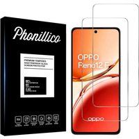 Phonillico® Oppo Reno 12 F 5G Gehard Glas Schermprotector [Pack 2]