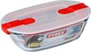 PYREX Cook & Heat boîte de conservation rectangulaire, 17 x 10 cm, 400 ml, verre borosilicaté, avec couvercle