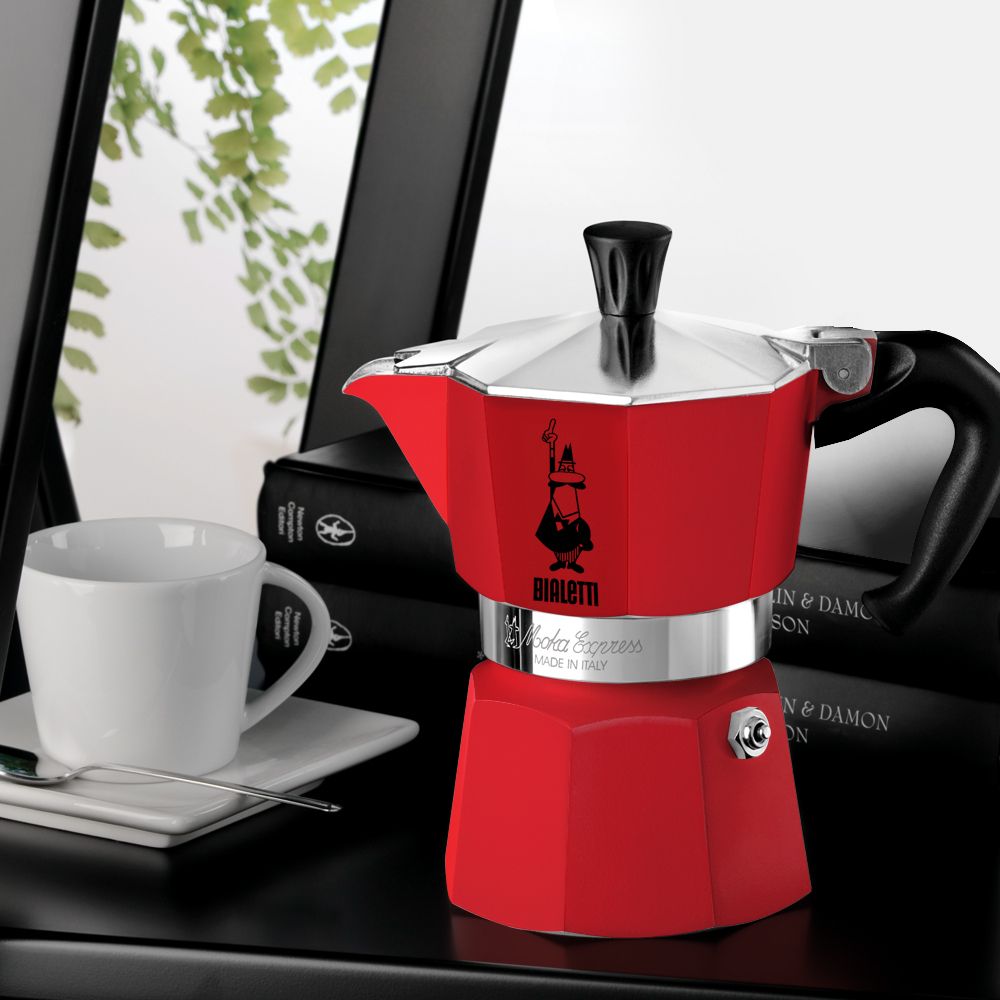 Bialetti Moka Express - Rood - 6 kops - Aluminium - Moka pot