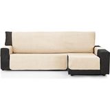 ECOMMERC3 Bankhoes Chaise Long 200 cm, geschikt voor chaise lang hoekdeel rechts en links, bankovertrek, chaise lang, verstelbaar, beige