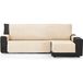 ECOMMERC3 Bankhoes Chaise Long 200 cm, geschikt voor chaise lang hoekdeel rechts en links, bankovertrek, chaise lang, verstelbaar, beige