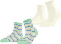 Esprit Watercolor 2-Pack gedessineerd katoen Multipack Sokken dames veelkleurig - maat 35-38