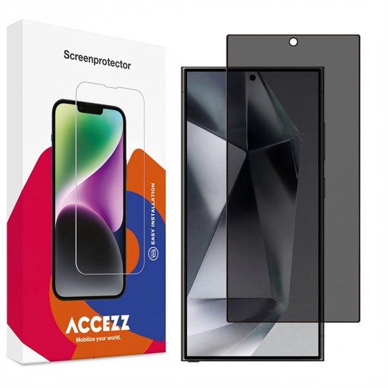 Accezz Screen Protector - Gehard Glas Privacy Screenprotector voor Samsung Galaxy S24 Ultra