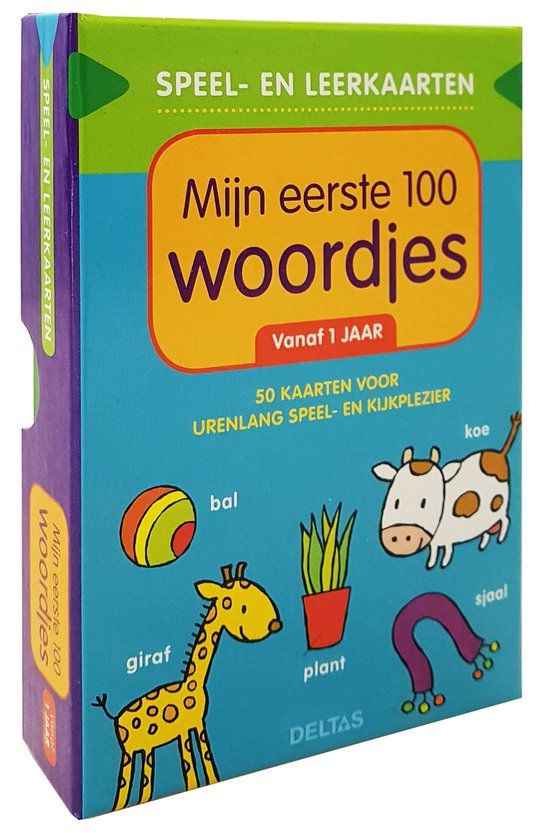 Deltas Speel- en leerkaarten 0 - Speel- en leerkaarten - Mijn eerste 100 woordjes vanaf 1 jaar