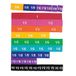 Learning Resources Rainbow Fraction Zacht Schuim Double Zijdig Magneetisch Demonstratie Tegels 51-Stuk Set, Veelkleurig