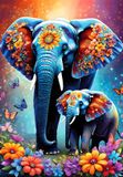 Alipson Puzzle Dieren - Olifanten Maternal Love Collection 1000 pièces