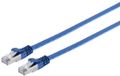 S-Impuls RJ45 Flachkabel m. CAT 7 Rohkabel slim blau 0,25m