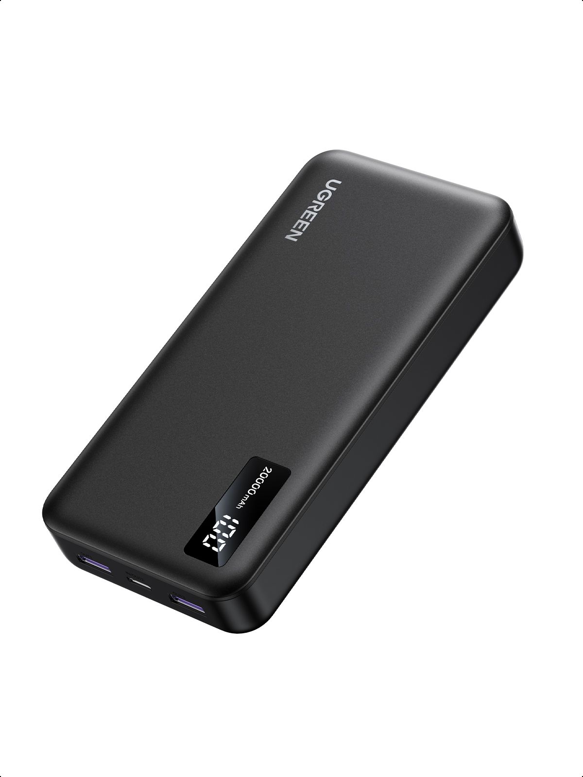 Ugreen 20000 mAh Power Bank - Black - 3 Devices - LED Display - 22.5W PD