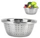 Saladier en acier inoxydable - Passoire - Panier pour légumes - Accessoire de cuisine - Durable - Évacuation efficace