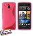 Ultraplatte MUZZANO Ultraplatte zachte beschermhoes HTC ONE MINI [Le S Premium] [roze] + stift en microvezeldoek MUZZANO® GRATIS