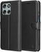 Techsuit Motorola Moto G56 Étui portefeuille à rabat en cuir - Noir