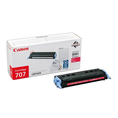 Canon 707 Magenta Toner Cartridge - Original - 2000 Pages - Compatible with Canon LBP 5000/5100/5700