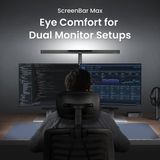 BenQ ScreenBar Max Bureaulamp voor Twee Monitoren | ASYM-TriZone Light™ & Automatische Verlichting