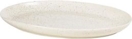 Broste Copenhagen Plat oval Nordic Vanilla 35,5 cm Crème avec grains