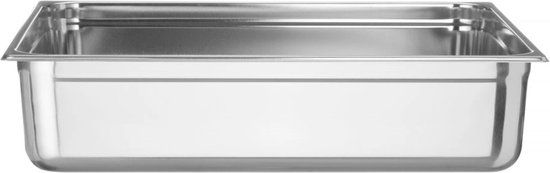HENDI Gastronormbak – roestvast staal – 43L – 150mm hoog – stapelbaar en ovenbestendig