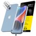 NEW'C 3 x Screen Protector voor iPhone 14 Plus (6,7 inch) en 3 x Camera Lens Protector