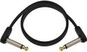 D'Addario PW-FPRR-02 Flat Patch Cable Flat patchkabel voor gitaar/bas, 2ft Right Angle, Single PK